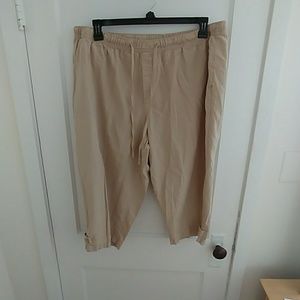 Tan stretch capris, size 3X (22W/24W)